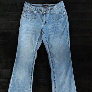 Y2K Mid-Rise Flare Angel Jeans